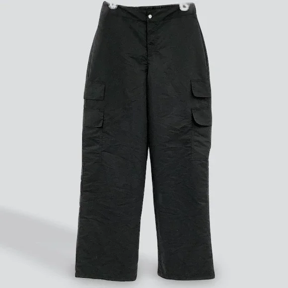 Weissman Wide Leg Cargo Pants Women's Mid Rise Black Dancewear Size SA - Picture 4 of 16